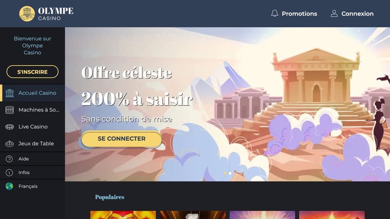 Découvrez les Secrets de l’Olympe Casino France, Leader des Jeux en Ligne..